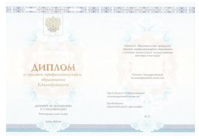 Диплом колледжа 2014 - 2019 в Элисте
